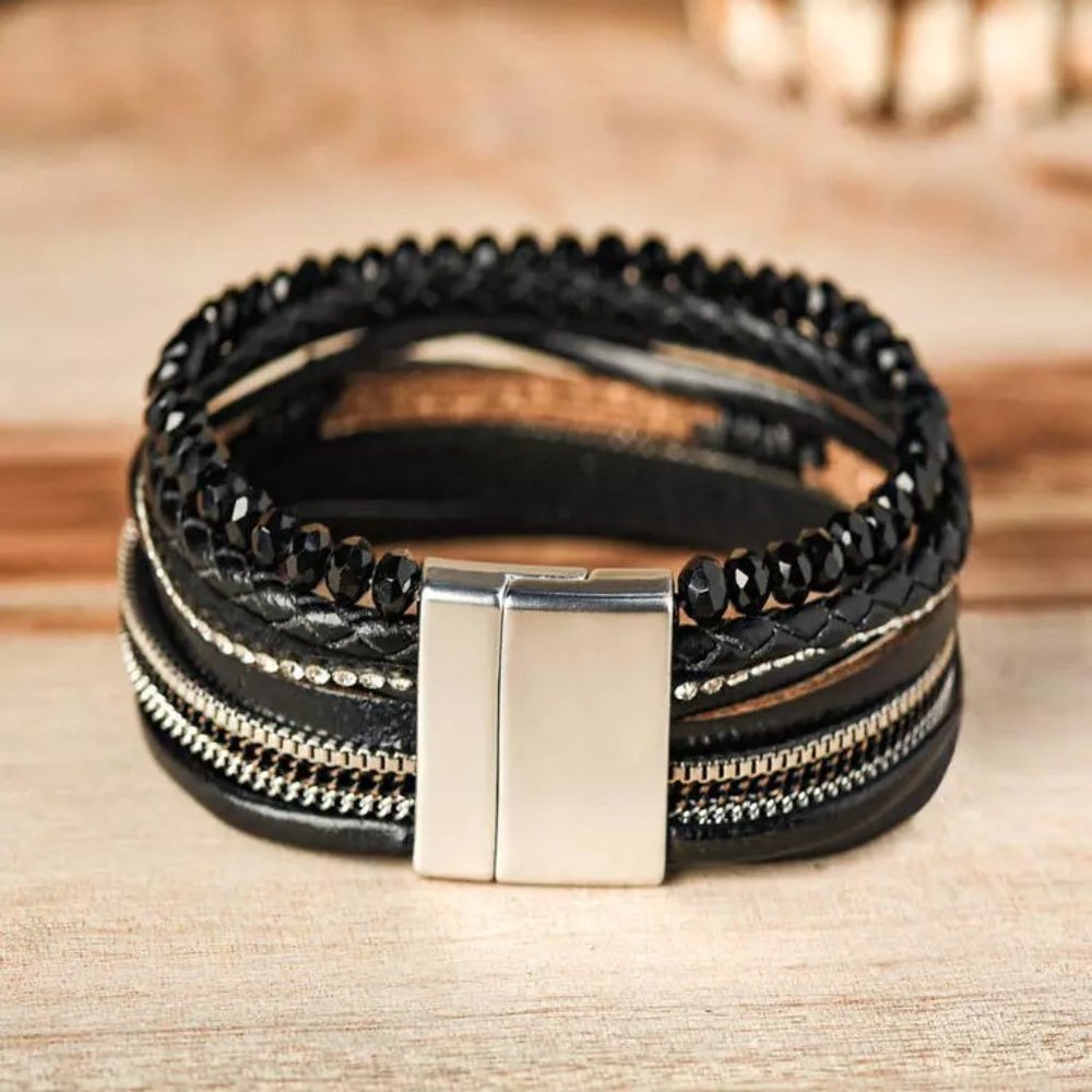 ✨SALE✨ SOLD OUT Magnetic Bracelet (Cross-Rhinestone-Beads) - Picture 2 of 5